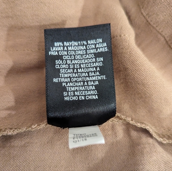 🍂 Mossimo Supply Co. Camel Color/Tan Tie Front Lightweight Cardigan Top - Picture 5 of 5